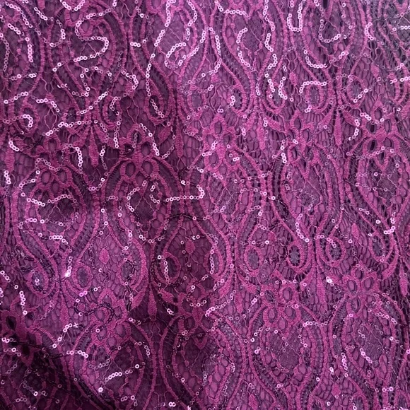 Blu Sage Burgundy Sequin gown - Picture 6 of 9
